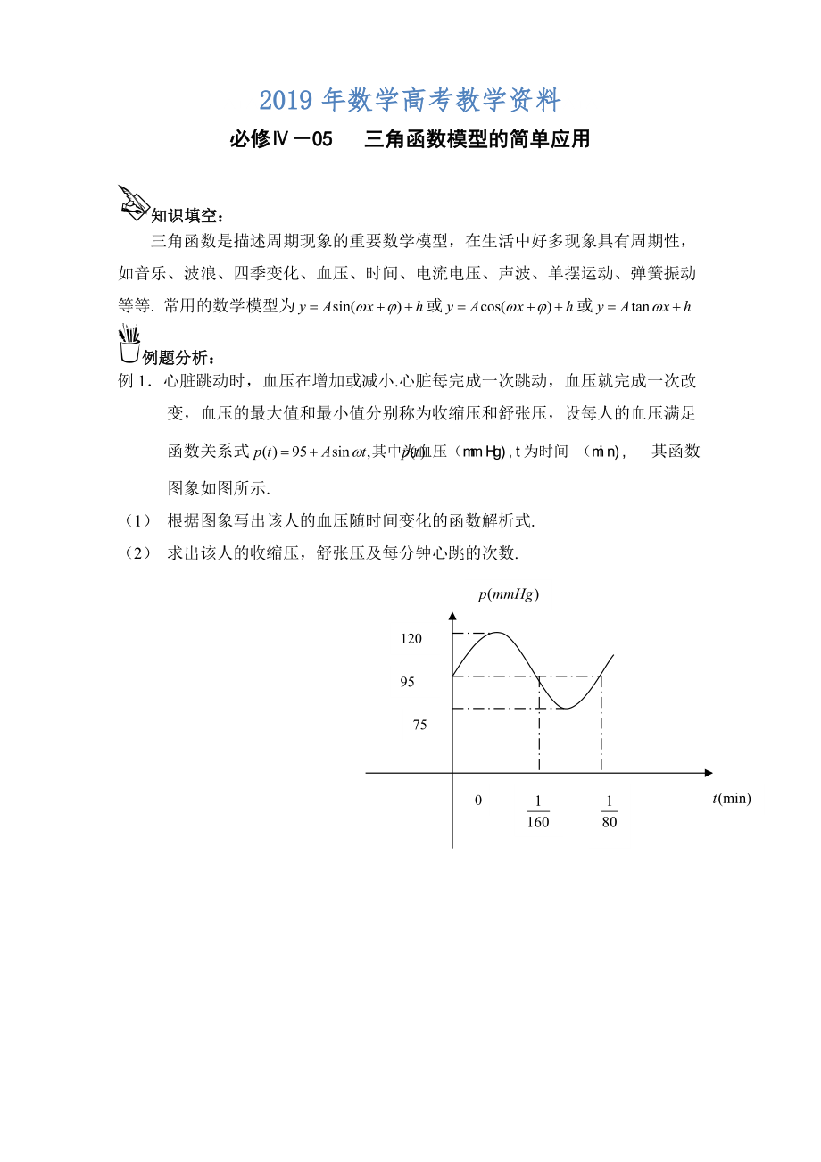 高中數(shù)學(xué)一輪復(fù)習(xí)必備：必修四 學(xué)案 405三角函數(shù)_第1頁