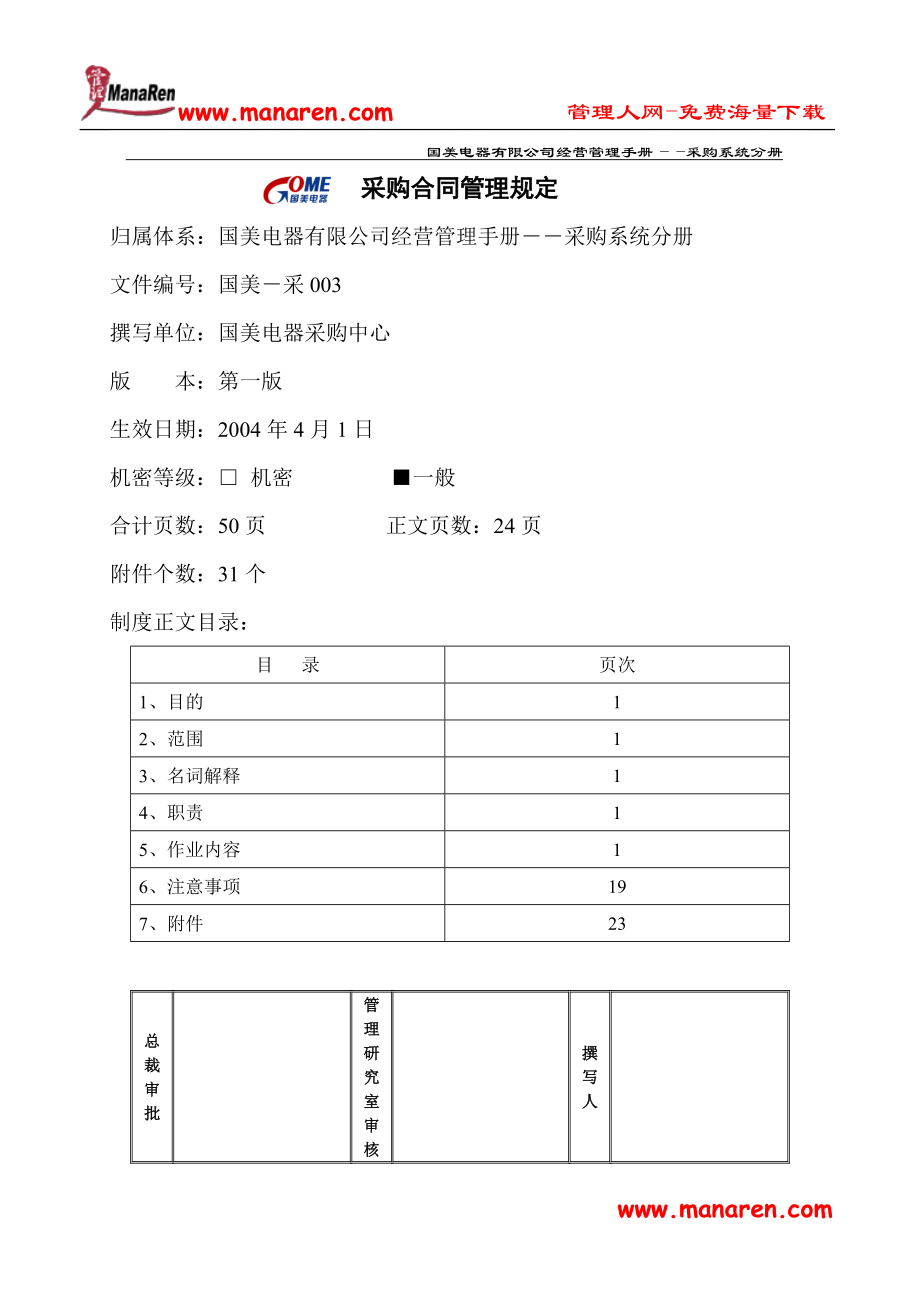 采购合同管理规定_第1页