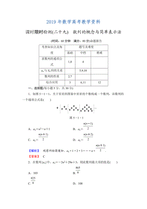 高三數(shù)學(xué)理,山東版一輪備課寶典 【第5章】課時(shí)限時(shí)檢測(cè)29