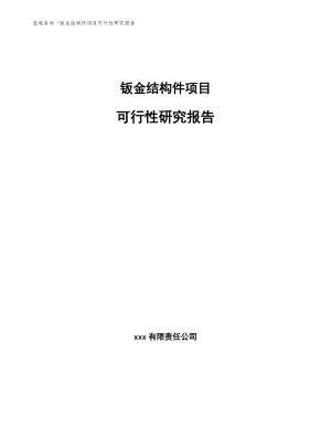 钣金结构件项目可行性研究报告【范文模板】