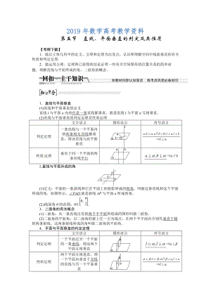 高考數(shù)學(xué)復(fù)習(xí)：第七章 ：第五節(jié)直線、平面垂直的判定及其性質(zhì)回扣主干知識(shí)提升學(xué)科素養(yǎng)