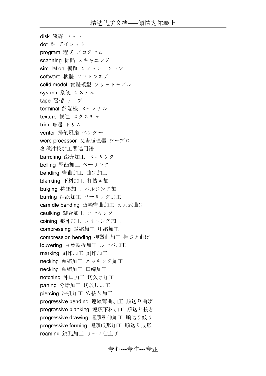 模具相关中英日语对照表(共18页)_第1页
