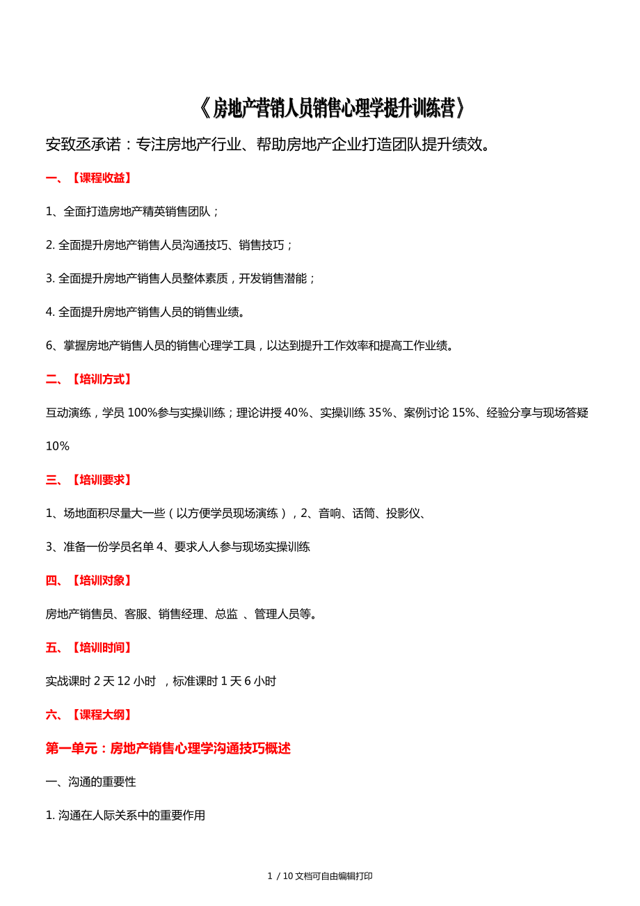 房地产培训房地产营销人员销售心理学提升训练营安致丞中房商学院_第1页