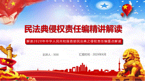 民法典系列第七編侵權(quán)責(zé)任編民法典教育PPT資料課件