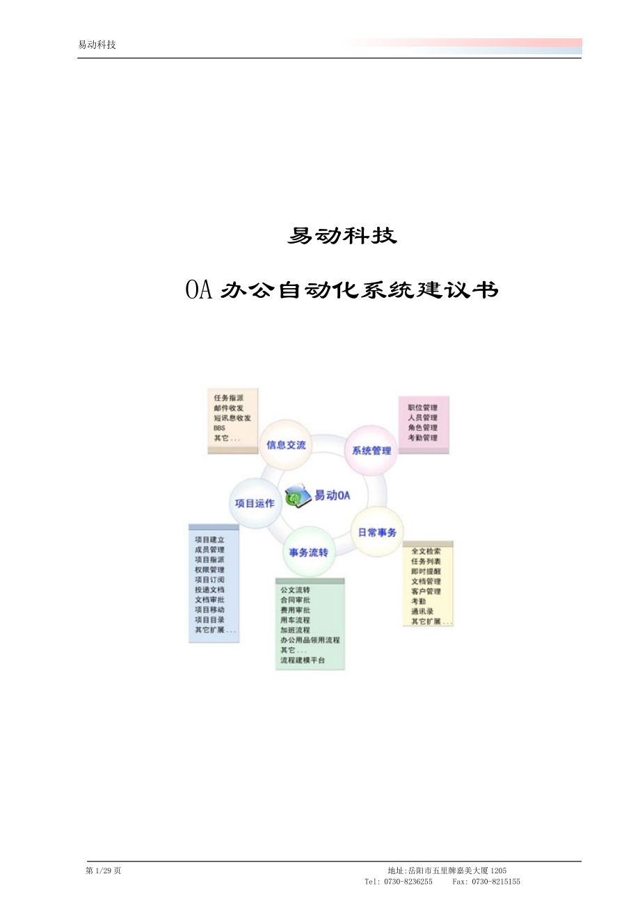 OA项目客户建议书（模板）_第1页