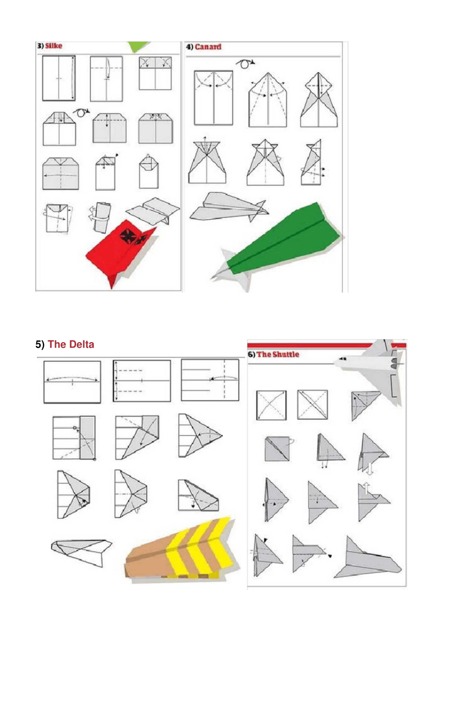 16种纸飞机折叠方法