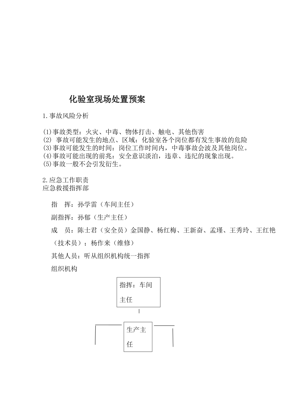 炼油厂化验室综合应急预案_第1页