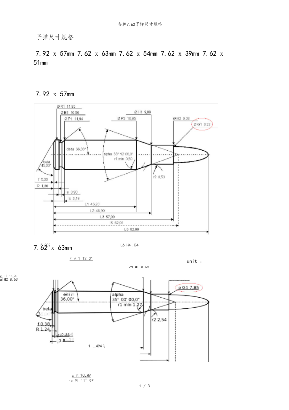 各种762子弹尺寸规格_第1页