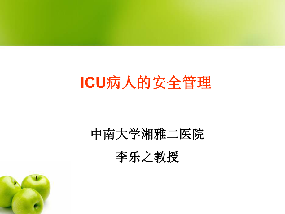 icu病人的安全管理参考PPT_第1页