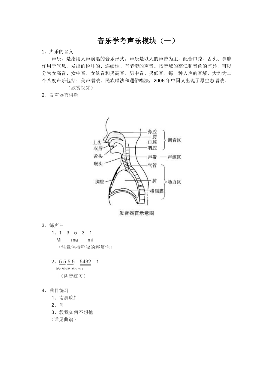 聲樂(lè)第一部分_第1頁(yè)