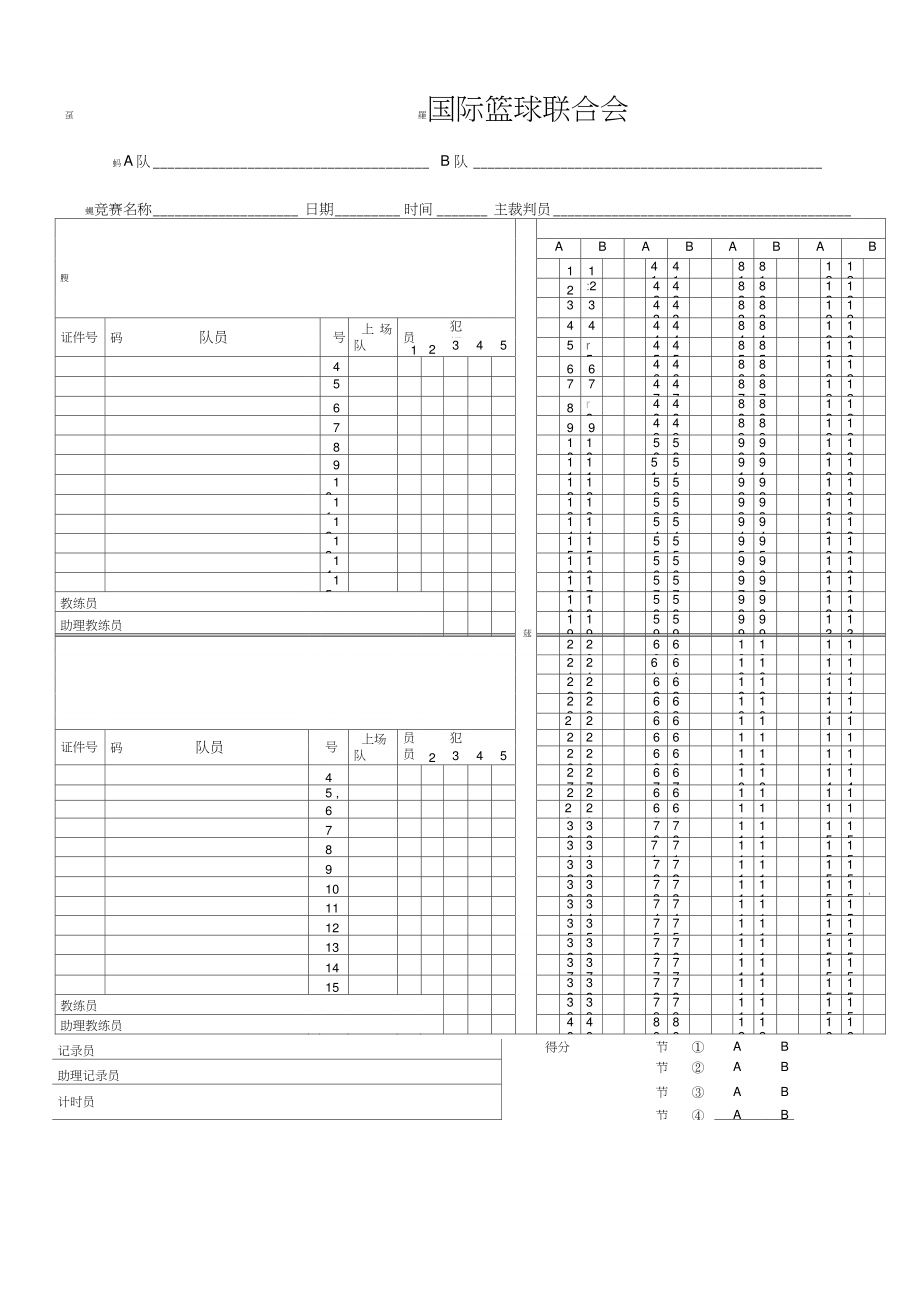 国际篮联计分表_第1页