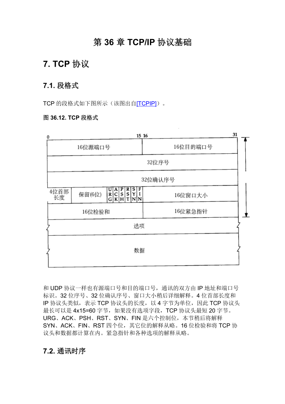 III Linux系统编程_ 36 TCP／IP协议基础_7 TCP协议_第1页