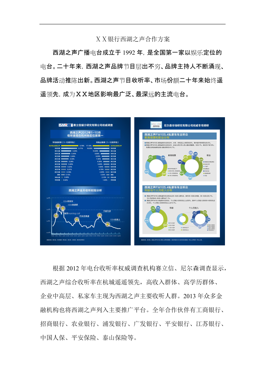 银行西湖之声合作方案_第1页