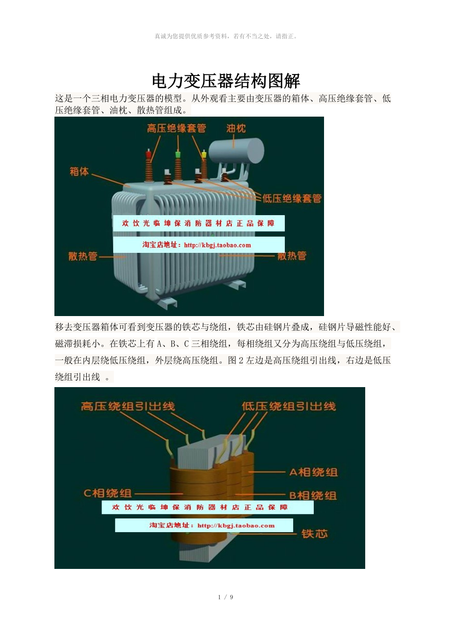 电力变压器结构图解