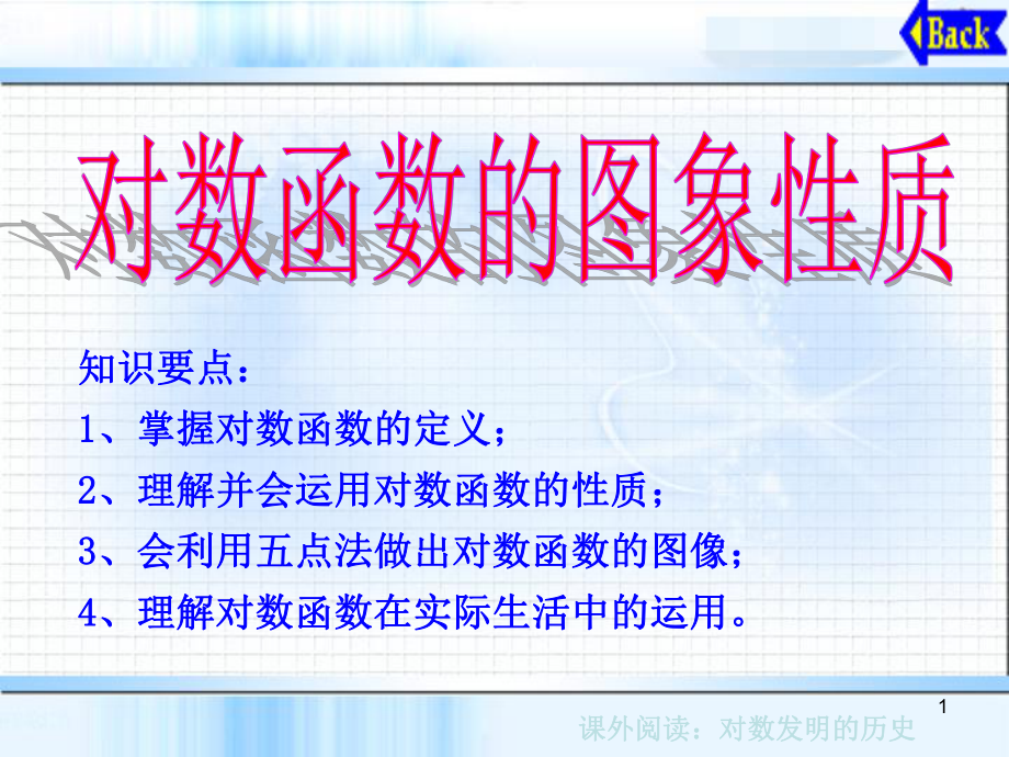 在职数学基础模块上册对数函数的图像与性质ppt演示课件_第1页