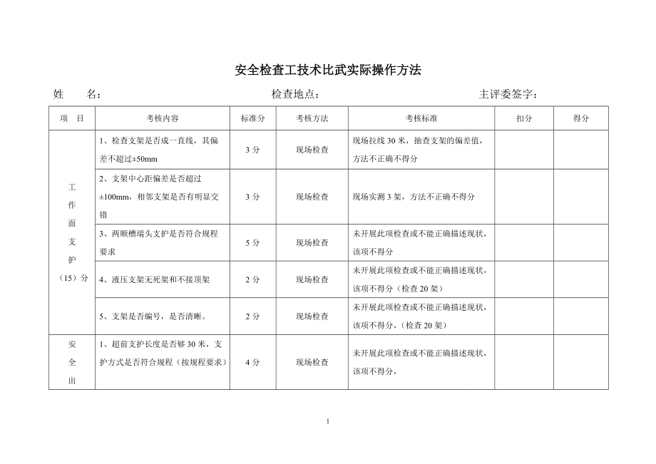 安全检查工技术比武实际操作方法_第1页