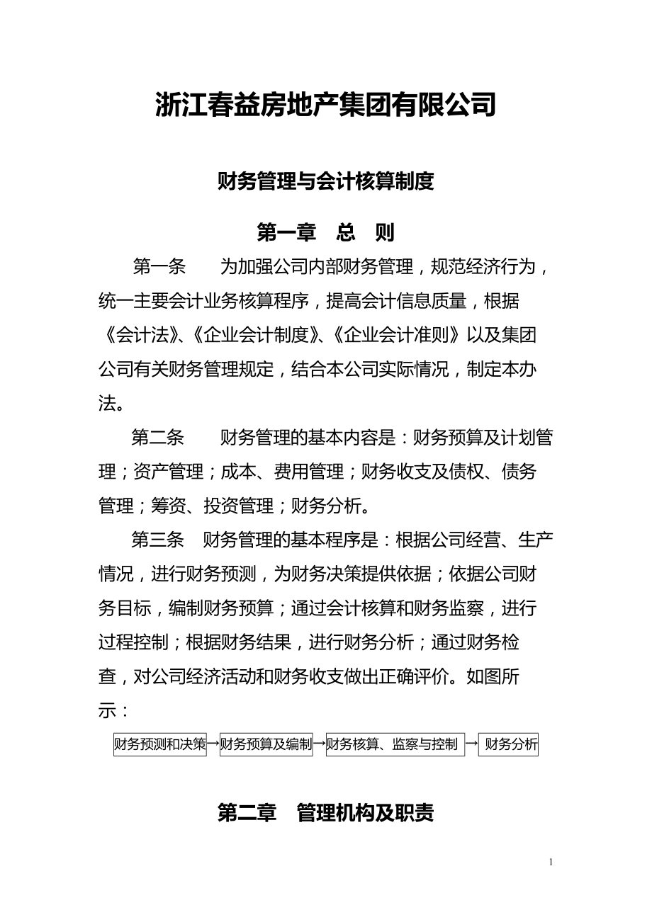 某公司财务管理制度与会计核算制度_第1页