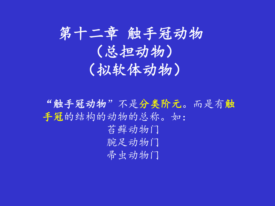 動物學(xué)教學(xué)課件：第十二章 觸手冠動物_第1頁