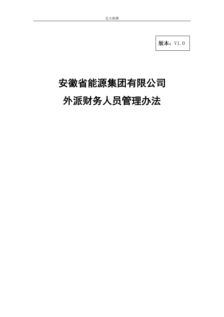 安徽省能源集团有限公司外派财务人员管理办法_第1页