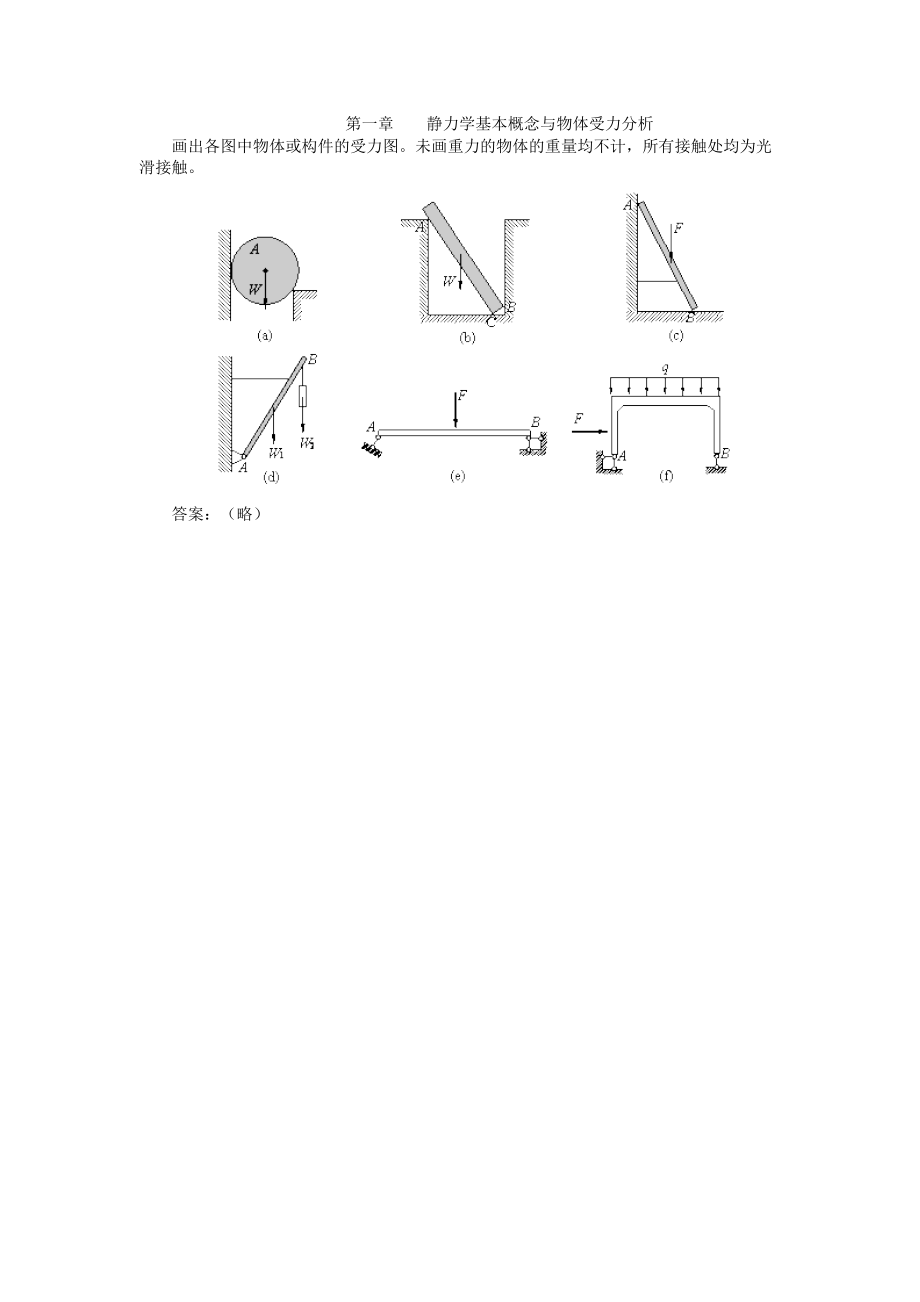 第一章靜力學基本概念與物體受力分析[共19頁]_第1頁