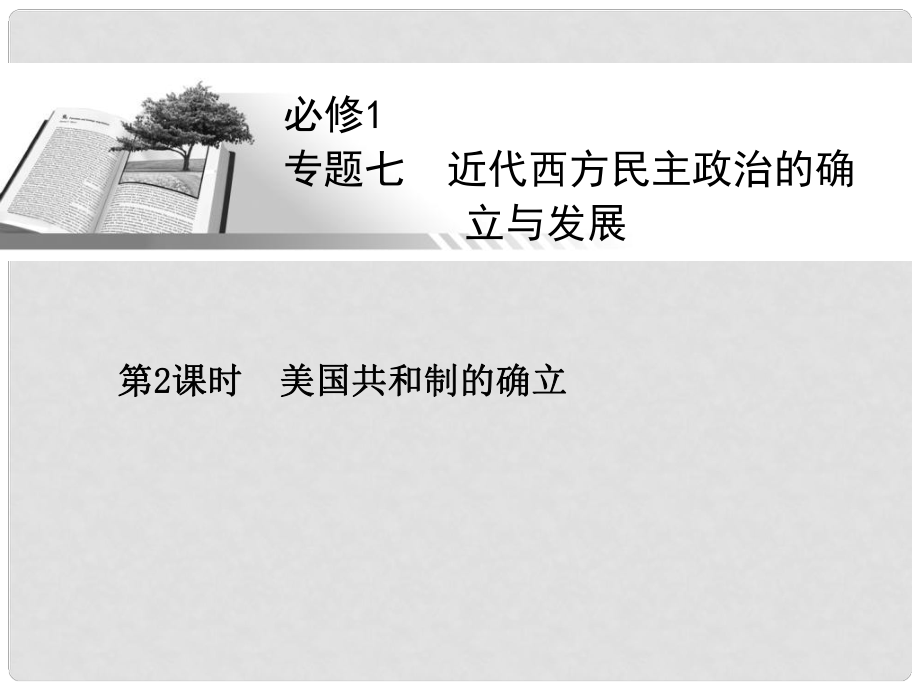 高考?xì)v史一輪總復(fù)習(xí) 美國共和制的確立課件 人民版必修1課件 人民版必修1_第1頁