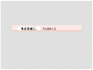 高考政治一輪復(fù)習(xí) 文化塑造人生課件