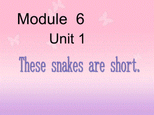 外研版（一起）一下Module 6《Unit 1 These snakes are short》ppt課件1