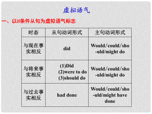 高考英语大一轮复习 虚拟语气课件 新人教版