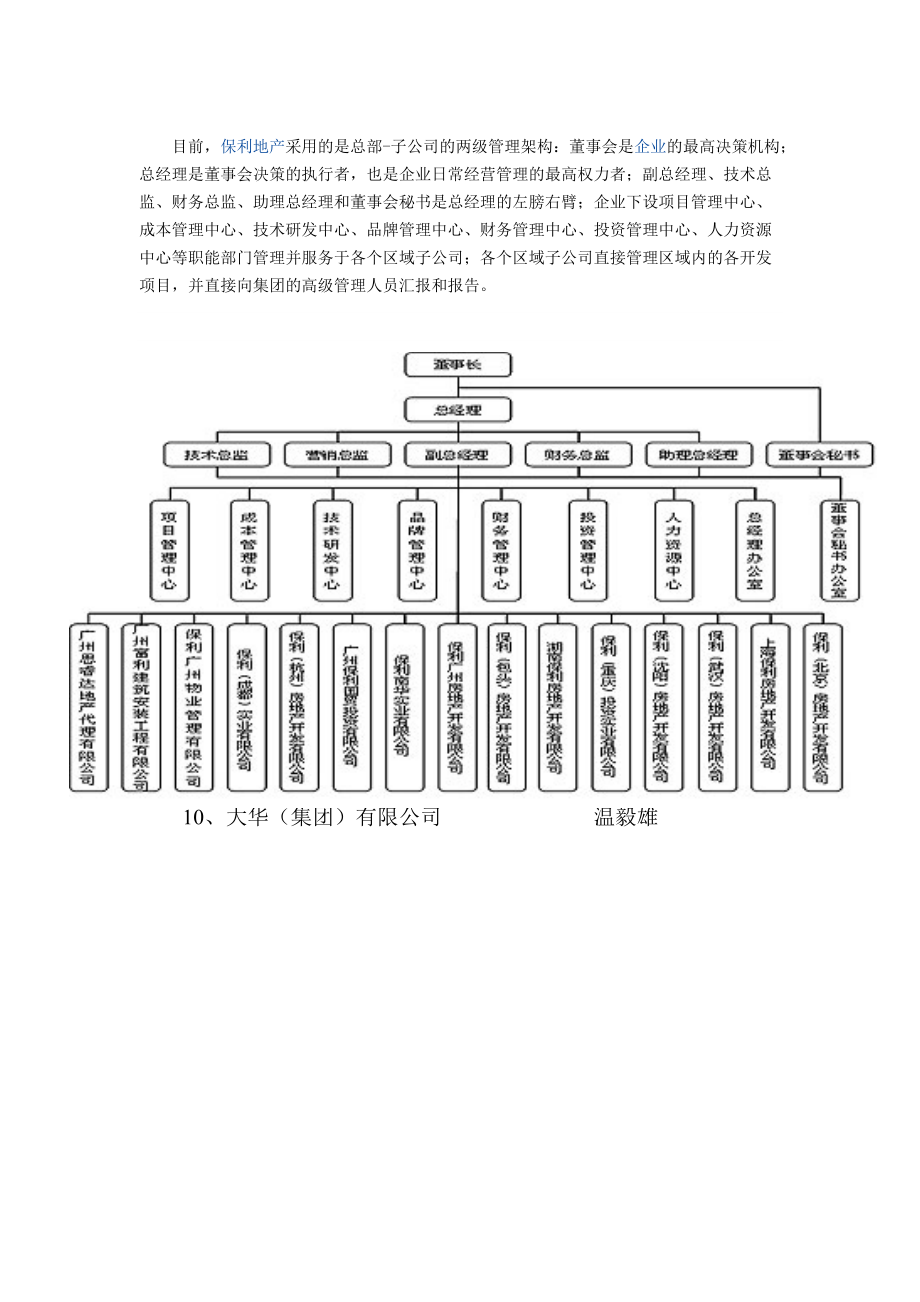 保利地产组织架构图_第1页