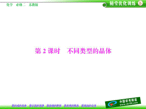 高中化學 專題一 第三單元 第2課時 不同類型的晶體 配套課件 蘇教版必修2