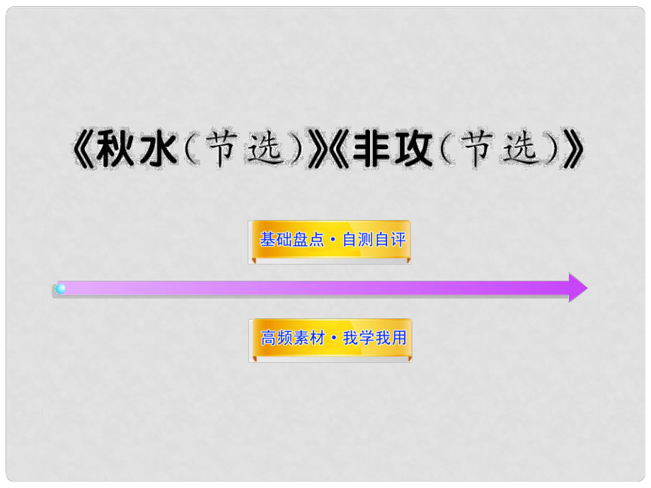 高中語文全程復(fù)習方略配套課件 《水（節(jié)選）》《非攻（節(jié)選）》蘇教版必修3_第1頁