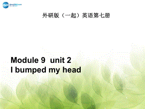 外研版小學(xué)英語Module 9 Unit 2I bumped my head課件1 外研版（一起）