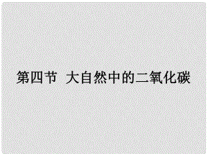 九年級化學(xué)上冊《大自然中的二氧化碳》課件1 魯教版