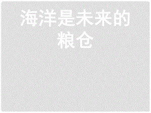 寧夏石嘴市九年級(jí)語文上冊(cè) 海洋是未來的糧倉課件