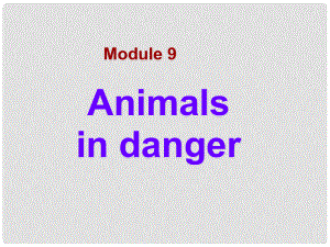 八年級英語上冊 Module 9 Unit 1 We need to protect animals課件 外研版