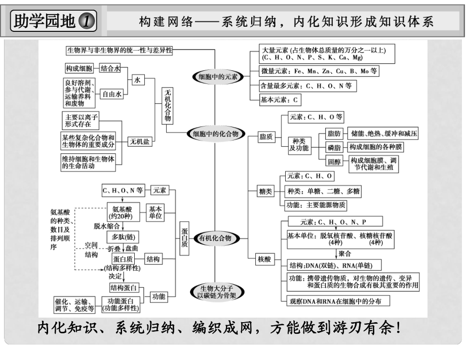 高考生物一輪復(fù)習(xí) 單元整合提升1課件 新人教版必修1_第1頁