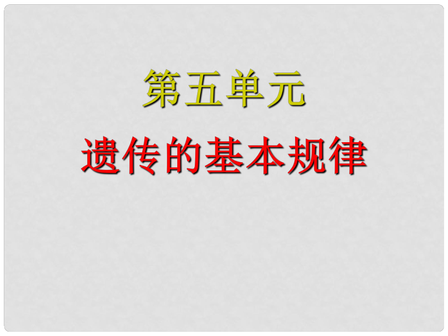 高三生物復習 自由組合定律課件_第1頁