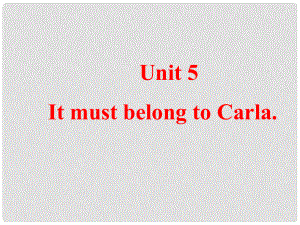 四川省江油市九年級(jí)英語(yǔ)《Unit 5 It must belong to Carla》課件1 人教新目標(biāo)版