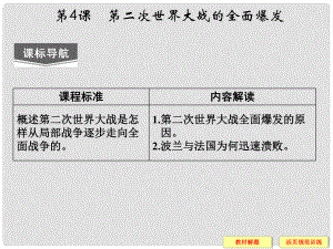 高中歷史 第三單元 第4課《第二次世界大戰(zhàn)的全面爆發(fā)》課件 新人教版選修3