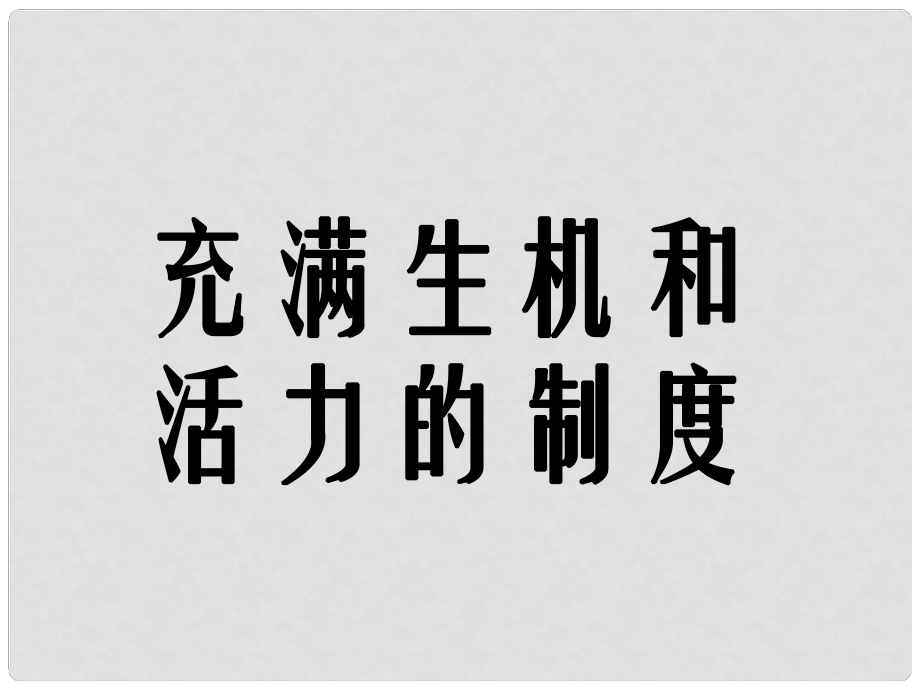 云南省麗江市永北鎮(zhèn)中學八年級政治 充滿生機和活力的制度課件 人教新課標版_第1頁