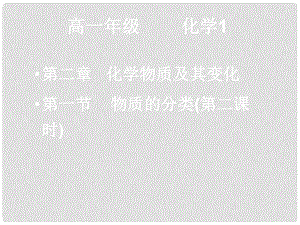 內(nèi)蒙古伊圖里河高級(jí)中學(xué)高一化學(xué)《2.1 物質(zhì)的分類》課件（5）