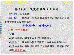 高考?xì)v史大一輪課件 第七單元第18講 改變世界的工業(yè)革命 新人教版必修2