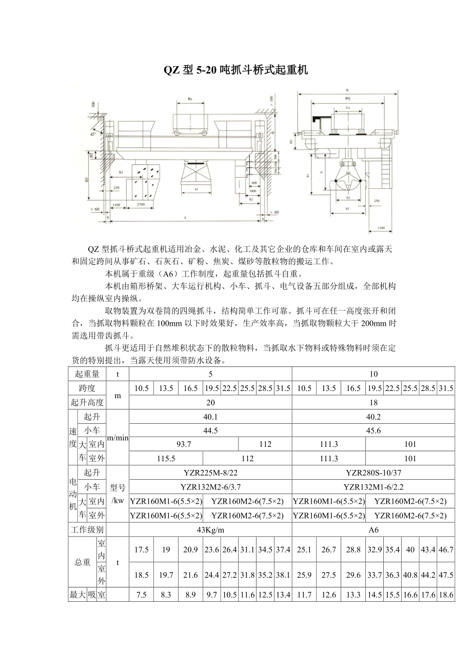 QZ型520吨抓斗桥式起重机_第1页