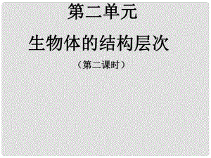 中考生物第一輪復(fù)習(xí) 七年級(jí)上 第二單元 生物體的結(jié)構(gòu)（第二課時(shí)）課件 北師大版