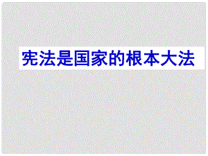 廣東省珠海九中九年級思想品德 第六課 憲法是國家的根本大法課件（2） 人教新課標(biāo)版