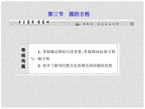 高考數(shù)學(xué)一輪復(fù)習(xí) 第八章第三節(jié) 圓的方程課件 理 （廣東專用）