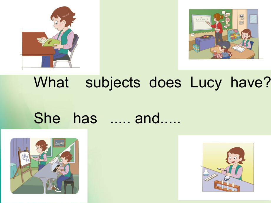 五年級上冊英語課件Unit4 Lesson 1 Lucy is in a new school魯科版五四學(xué)制三起 (共12張PPT)_第1頁