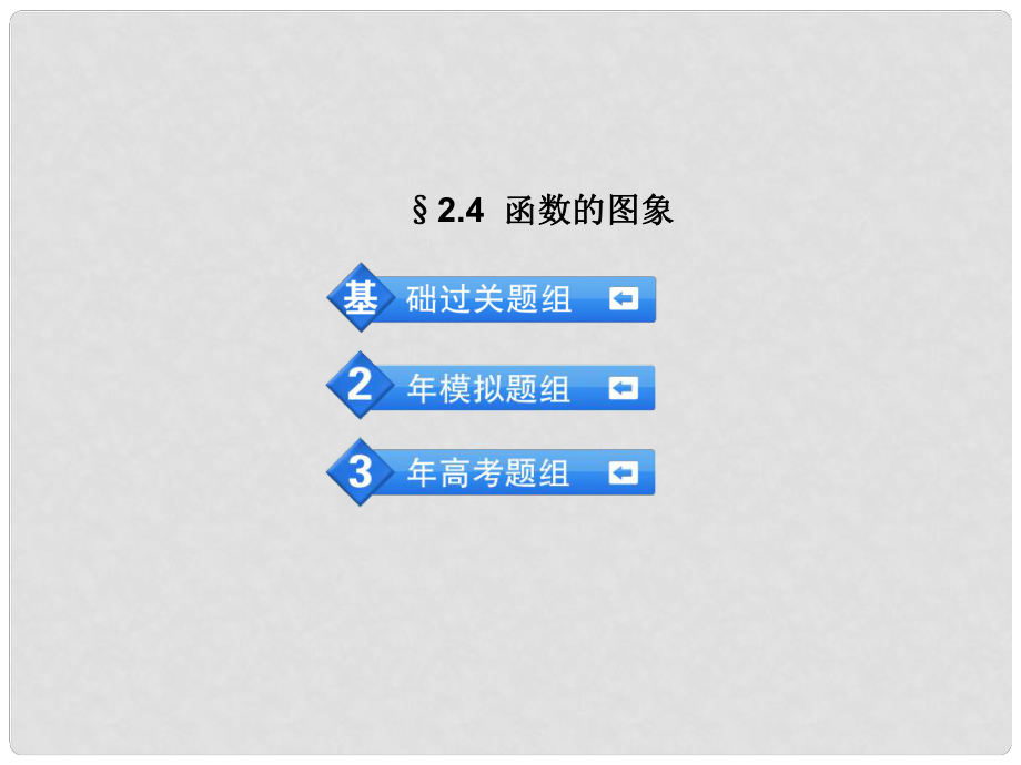 高考數(shù)學(xué) 3年高考2年模擬 2.4函數(shù)的圖象課件 理 （安徽版）_第1頁(yè)