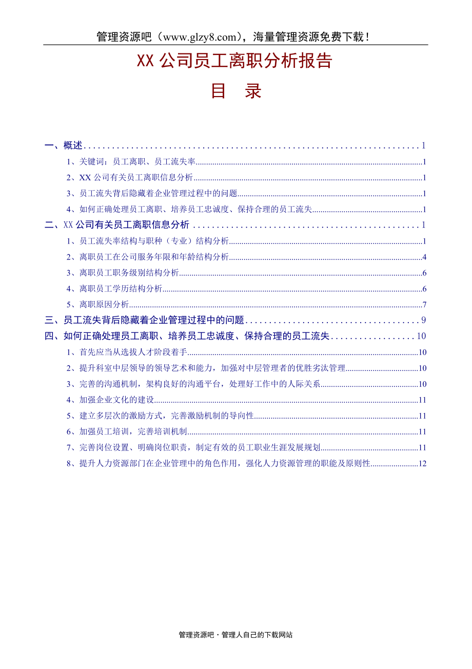 XX公司员工离职分析报告_第1页