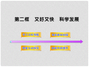 高三政治 4.10.2 又好又快 科學發(fā)展課件 新人教版必修1